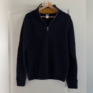 vintage Gap lambswool quarter zip navy pullover sweater
